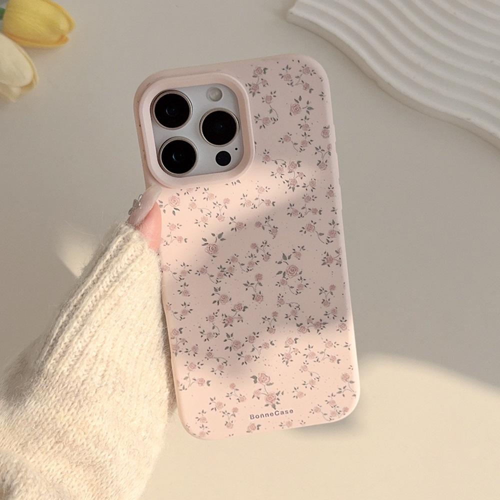

Beautiful Floral Silicone Phone Case For iPhone 17 Pro 16 Plus 15 14 13 12 Pro Max 11 Soft Shockproof Bumper Back Cover For iPhone 17 Pro&Silicon