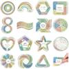 Sensory Stickers for Anxiety Relief, 45 Pieces, Waterproof Boho Design, Textured Fidget Stickers for Adults, Classroom Supplies