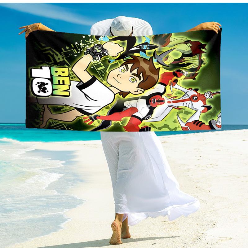 1pc Ben Alien Force Beach Towel,quick Drying Absorbent Beach Towel,outdoor Sports Swimming Beach towel,Soft and Comfortable Y73062