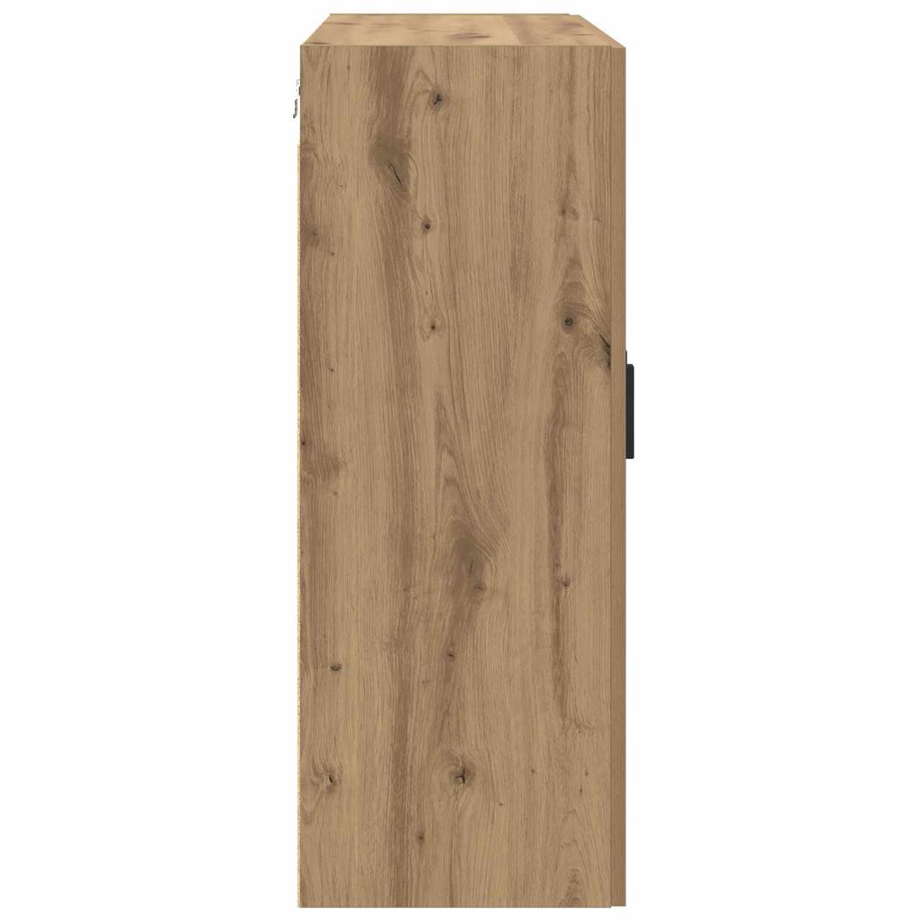 Wall Cabinet Set 2 Pcs Artisan Oak Finish 69.5 X 34 X 90 Cm Engineered Wood