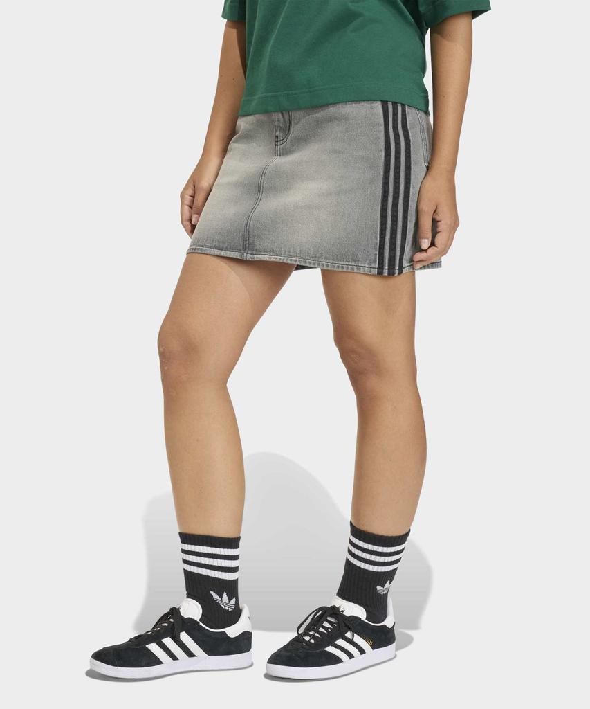adidas 3-Stripe Denim Skirt - Washed Grey Denim / Kd2925