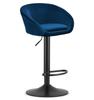 EAST stool - navy blue velvet / black base x 2