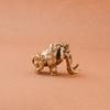 Antique Bronze Cute Mammoth Miniature Figurines Desk Ornament Decorations Accessories Copper Animal Sculpture Home Decor Crafts