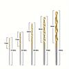 Straight Shank Twist Drill Bit Set Titanium Coated High Speed Steel HHS Wood Plastic Aluminium Cutter Woodworking Tool 50pcs