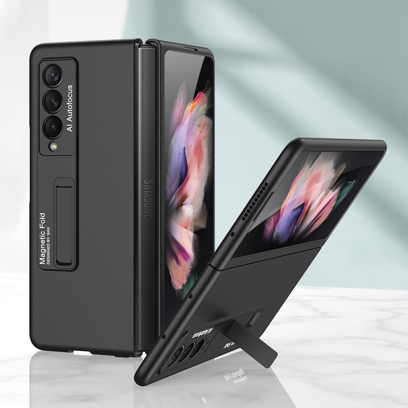 For Samsung Galaxy Z Fold 3 Case With Kickstand Ultra Thin Armor Shockproof Case For Samsung Z Fold 3 5G Phone Case Cover