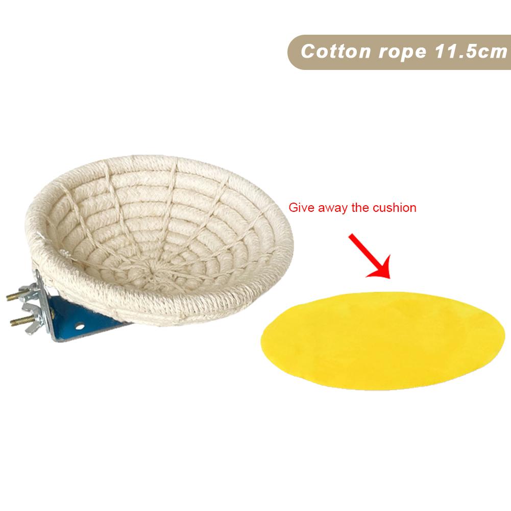 

Handmade Cotton Rope Bird Nest Pigeon House Nest Bird Cage Outdoor Decorative Weaved Hanging Parrot Nest Cotton rope 11.5cm