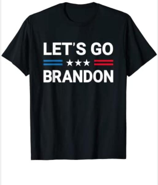 Let s Go Brandon Conservative US Flag T-Shirt L