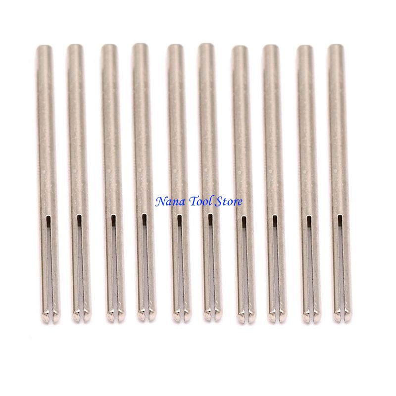 

JU64 10/12x 2.35/3mm Shank Sandpaper Clamp Split Mandrel Long Abrasive Holder Clip Rod Carved Point for Rotary Grinder