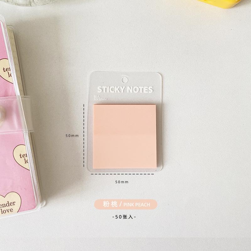 50 Sheets Colorful Waterproof PET Transparent Memo Sticky Note Paper Daily To Do It Check List Paperlaria School Stationery