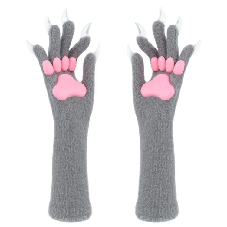 Fashionable Faux Fursuit Nails Mittens Soft Gloves 8 Colors Variants Perfect for Themed Event