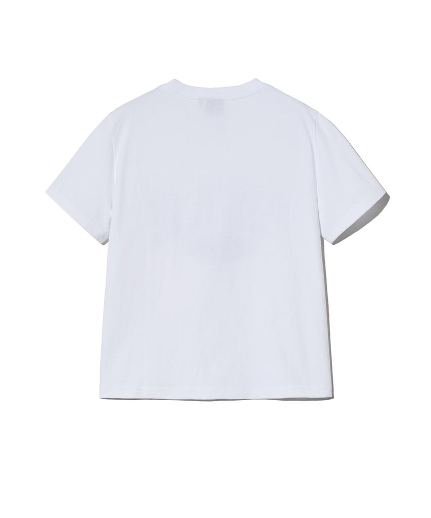 YALE Women'S Two-Tone Arch Crop Short Sleeve T-Shirt White