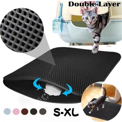 Waterproof Cat Litter Mat Pad Premium Double Cat Litter Box Trapper Mat Pad Large Honeycomb with Waterproof Base Layer EVA Foam Rubber