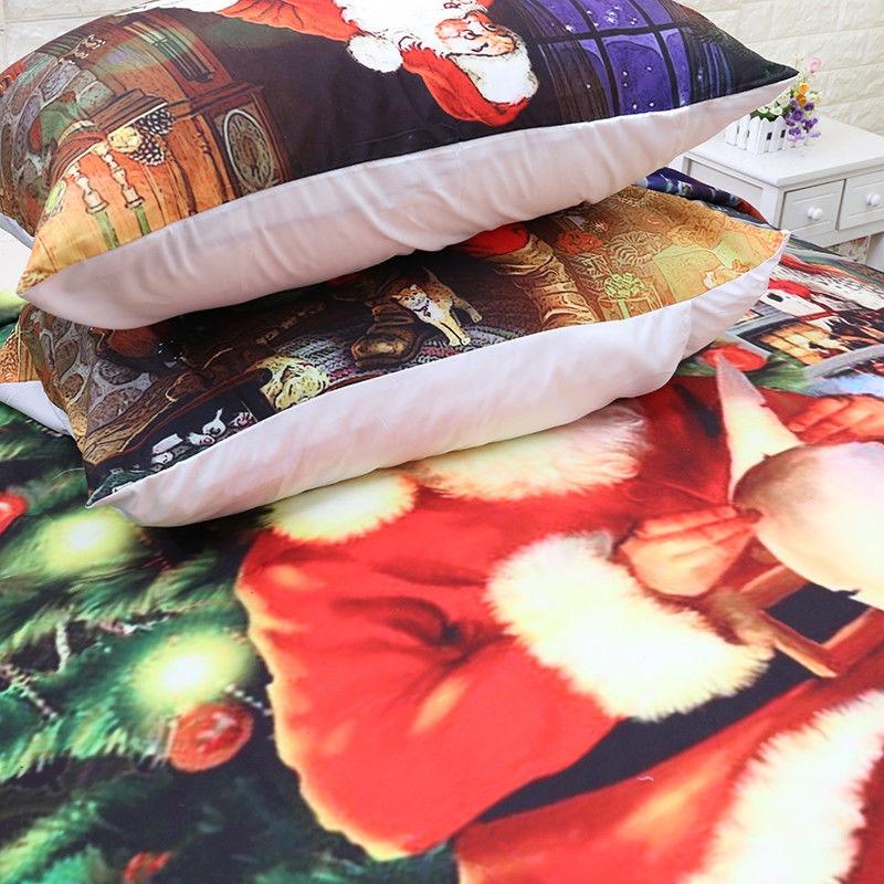 Festive And Cozy Christmas Kids Duvet Cover Pillow Cases Quilt Cover Santa Claus Bedding