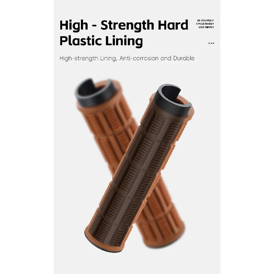 WEST BIKING Bicycle Handle Bar Grips Mountain Bike Soft Single-sided Locking Handlebar Cover Plug Rubber Non-slip Cycling Grips