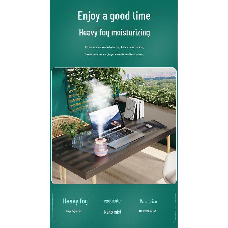 USB Desktop Air Humidifier: Large Capacity & Mist Volume for Bedroom/Home Use