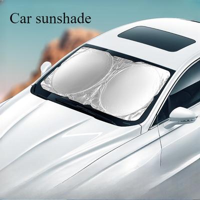 Car Sun Shield Front Windshield Sun Shield New Folding Double Ring Sun Shield Car Front Gear Sun Shield General Purpose
