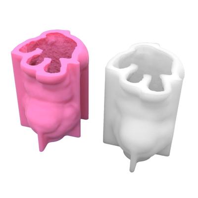 3D Large Dog Candle Silicone Mold for Handmade Desktop Decor Gypsum Epoxy Resin Aroma Candle Mould for Home Decoration