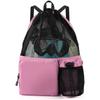 Nylon Drawstring Backpack with Wet Pocket Beach Backpack Durable Equipment Bag  Workout Gear
