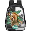 Ruime rugzak met Zelda-thema voor kinderen, lichtgewicht en ergonomische schooltas