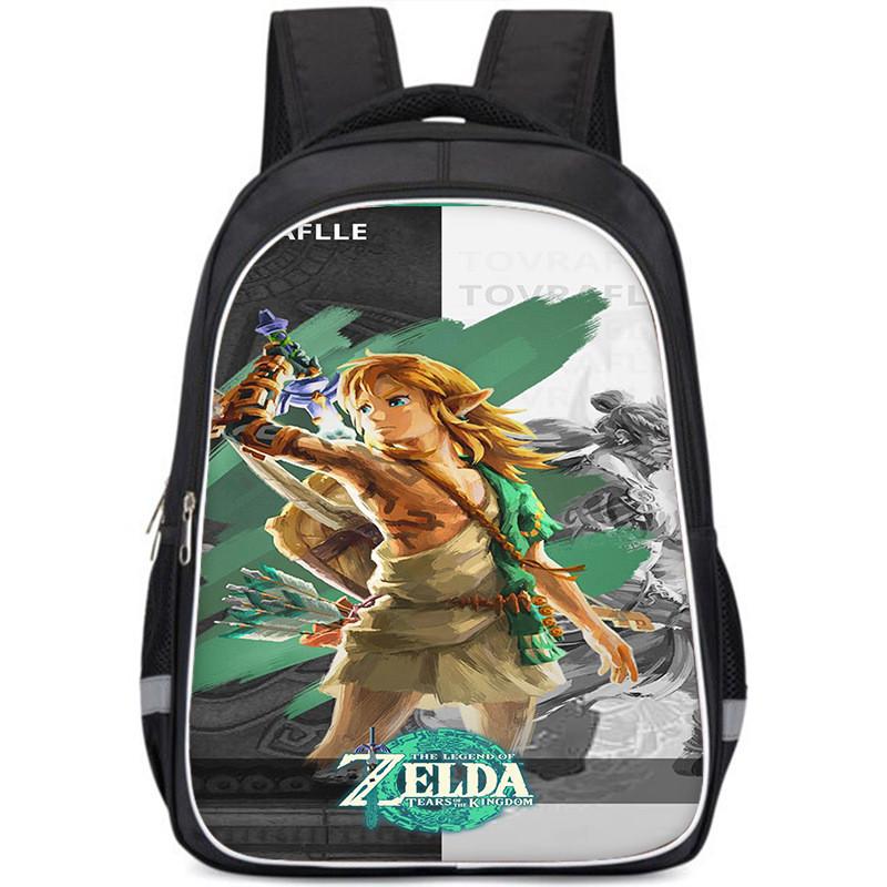 Ruime rugzak met Zelda-thema voor kinderen, lichtgewicht en ergonomische schooltas