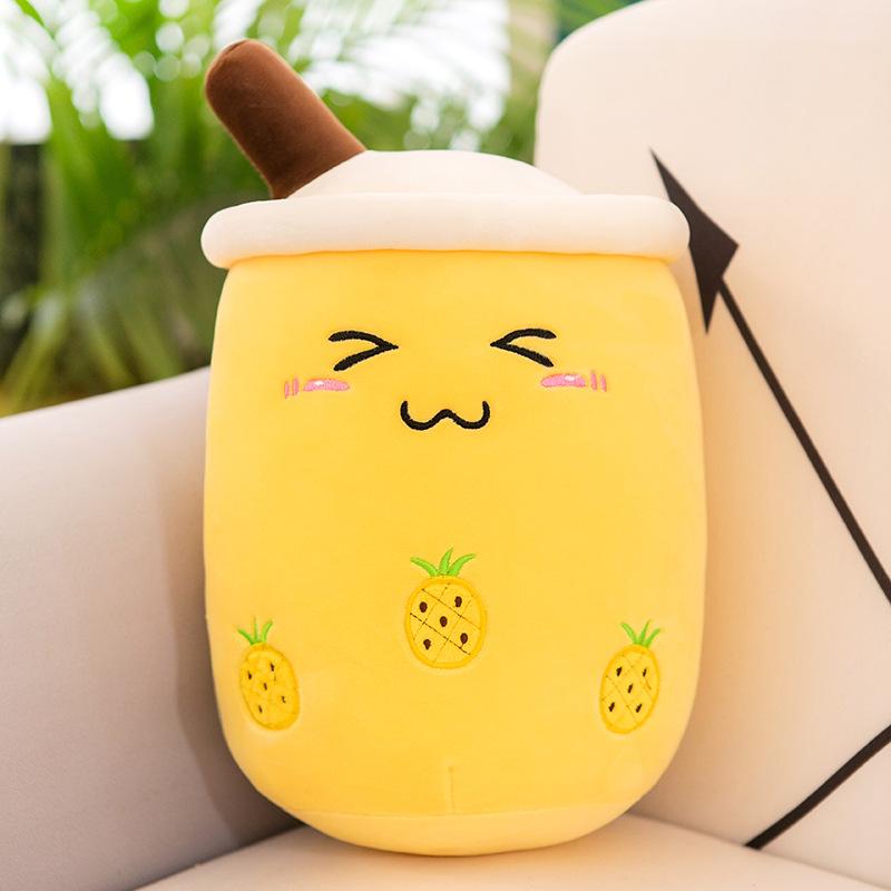 Simulated Fruit Milk Tea Cup Pillow Plush Toy Large Size Bubble Tea Doll Doll Gift