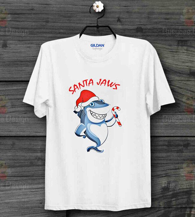 

Christmas Santa Jaws Funny Xmas Reggae Shark Art Gift Unisex T Shirt B773 S