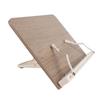 Wood Book Stand Portable Adjustable Desk Reading Textbook Recipe Display Holder with Paper Clips