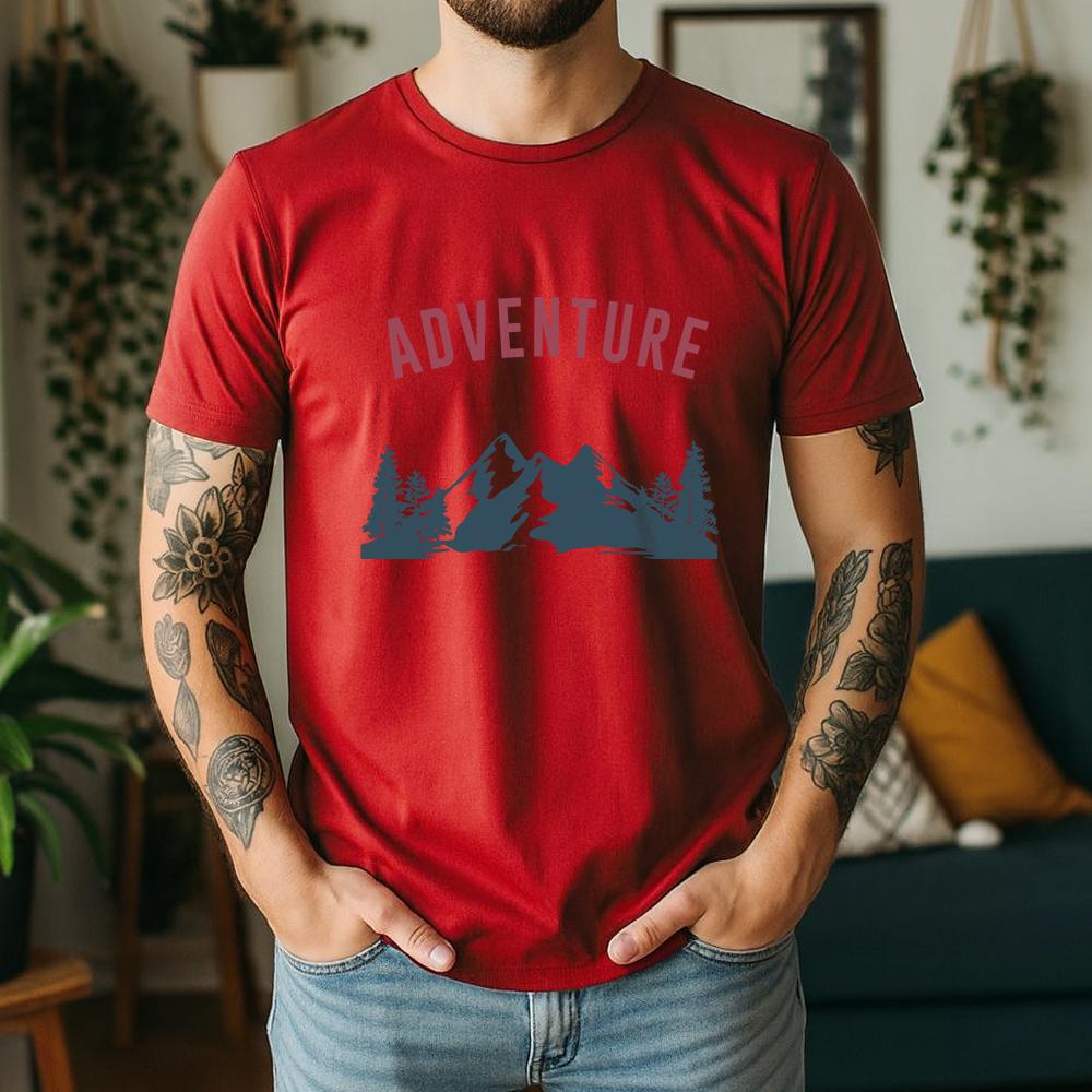 New Summer Unisexs 100 Pure Cotton TShirt Adventure Wanderlust Outdoor Camping Vintage Style Casual Breathable Short Sleeve