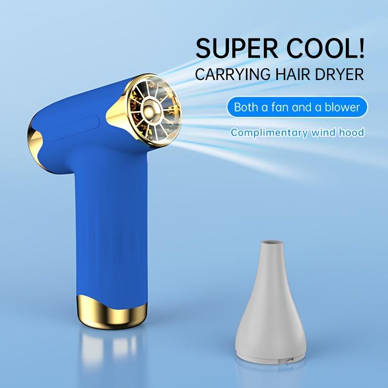 New high-speed turbo brushless motor hair dryer, handheld strong wind dust blower, charging bladeless camping mini fan