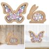 Butterflies Ornaments Decoration Gifts Carved Statue Hollow Butterfly Wood Spring Decor for Shelf Home Living Room Table Desktop
