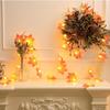 Maple Leaves Lights Festive 19.69Ft Lighting Connectable Fall Light For Party Dorm Home Yard Garden Wedding Fall Patio Porch