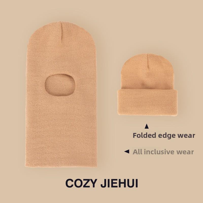 Zimowa czapka dziecięca z zintegrowanym szalikiem i aksamitną osłoną chroniącą uszy, czapka na głowę dla chłopców i dziewcząt, dziana włóczka, kombinezon dziecięcy