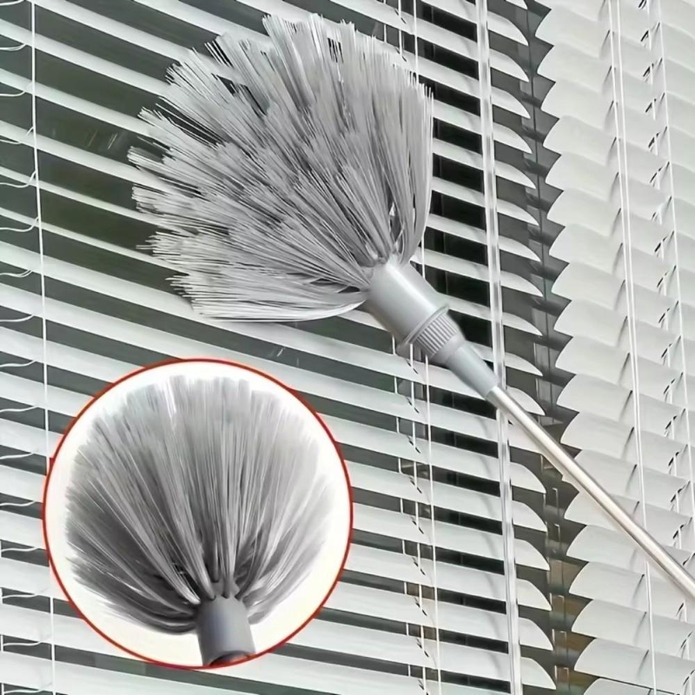 Stainless Steel Cobweb Duster Dense Bristles High Reach Duster Ceiling Duster Household Cleaning