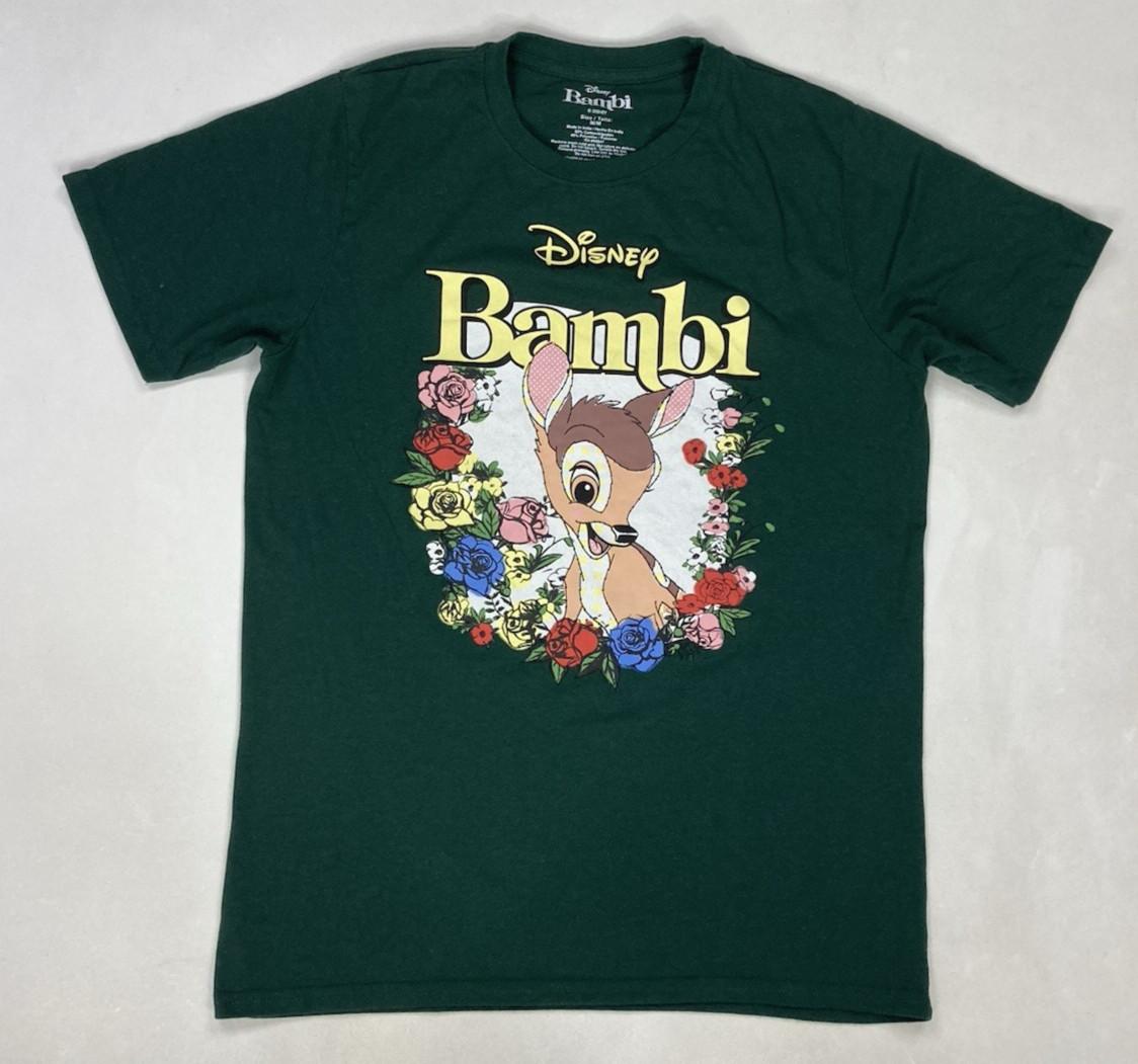 Disney Bambi Graphic T-shirt Men Medium Green Short Sleeve S