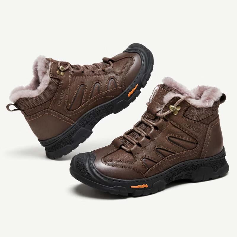 Camel Men's Wool-Lined Warm Hiking Martin Boots