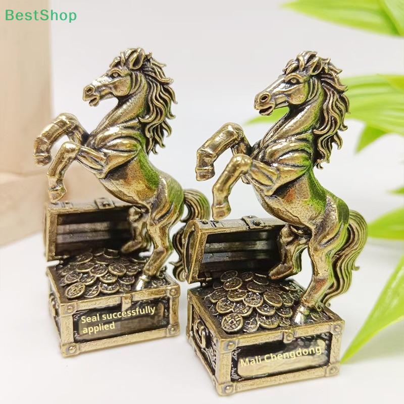 Brass Zodiac Horse Statue Ornament Miniatures Crafts Office Home Decor
