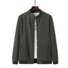 Taglia Grande Autunno Nuovo Plus Grasso Plus Size Giacca Casual da Lavoro da Uomo Larga Cappotto Sottile Uomo Tinta Unita Girocollo