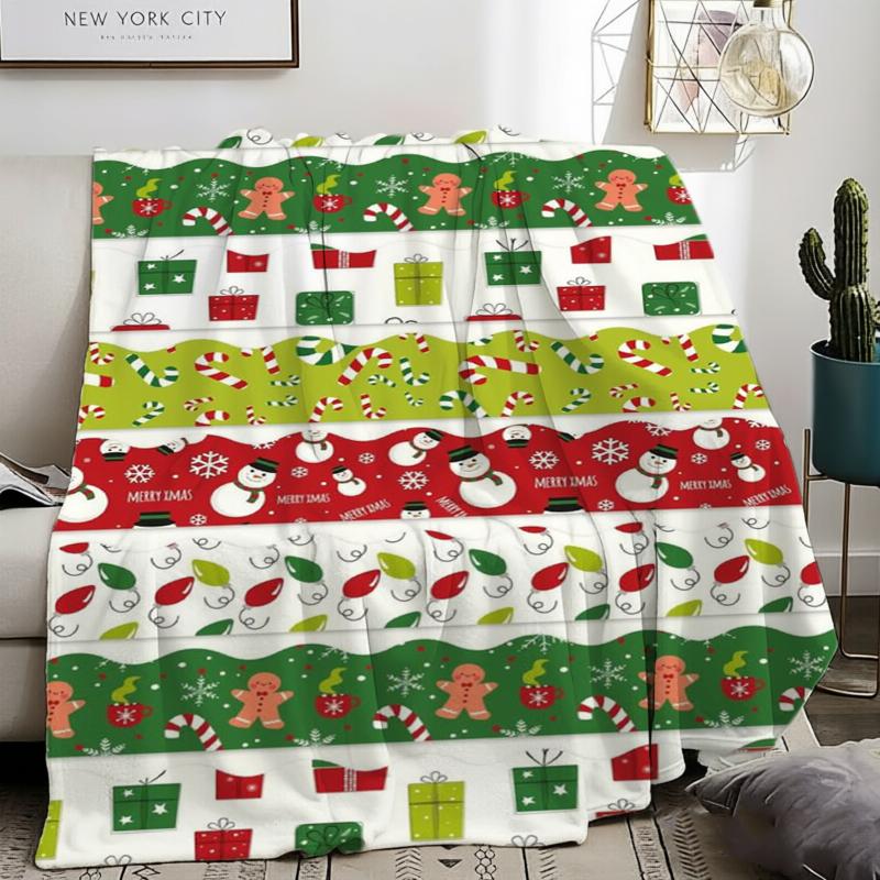 Christmas Ornament Pine Tree Fleece Blanket For Classic Bedroom Decor Lightweight Plush Throw Blanket Cover