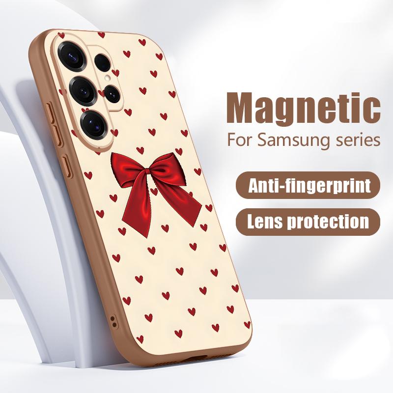 Colorful Bowknot Magnetic Phone Case For Samsung Galaxy S26 S25 Ultra S24 S23 FE A57 A17 A56 A37 A16 A35 A55 A15 A36 Back Cover