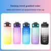 Gradient Color Space Cup, Large-capacity Portable Bouncy Lid Outdoor Water Bottle, Fitness and Sports Water Cup