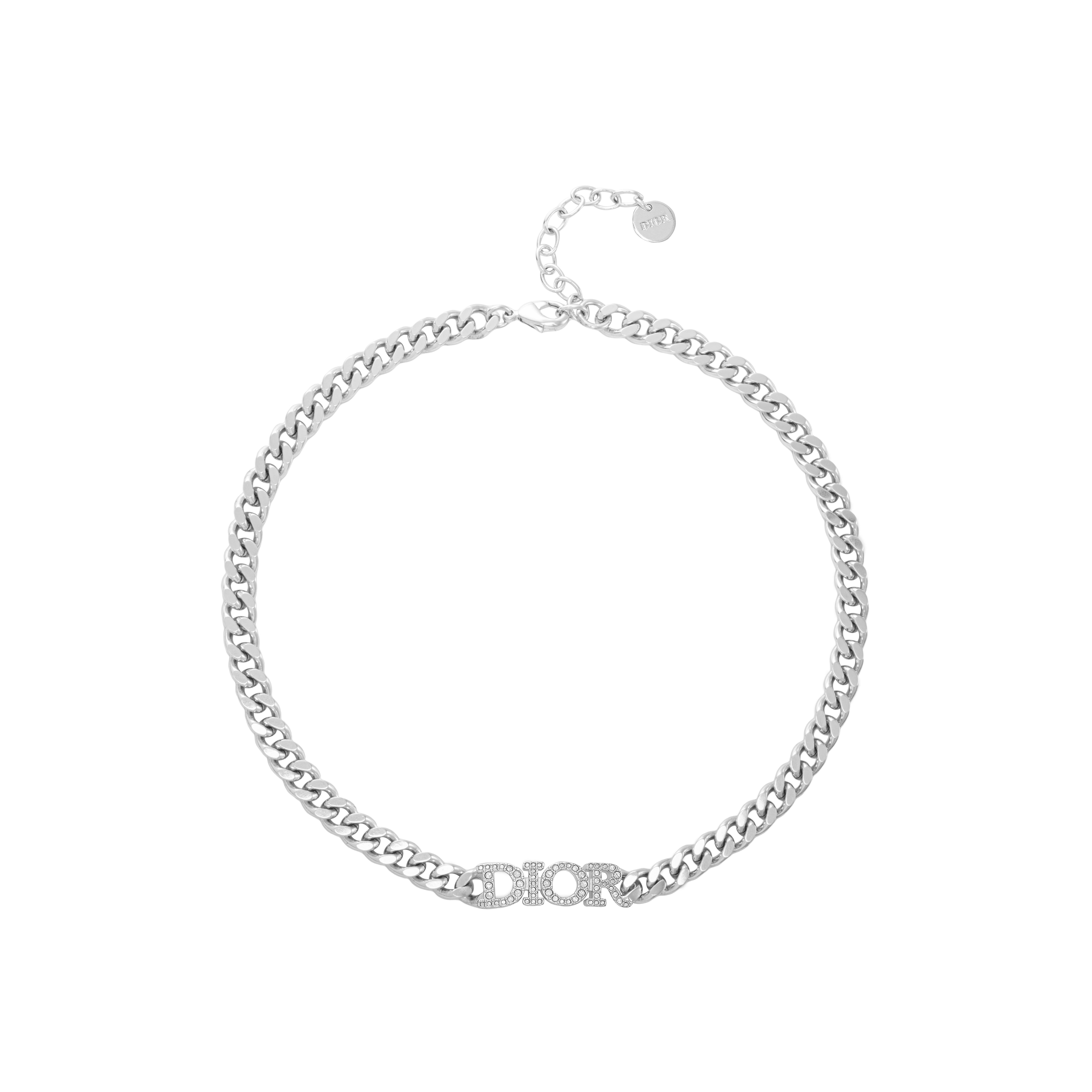 

Dior Chain Link Design Necklace Women necklaces Silver N1583DVOCY-D13S Box+Shopping Bag