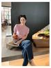 Korean Style Slimming Polo Collar Knit Shirt - Women's Casual Summer Pullover