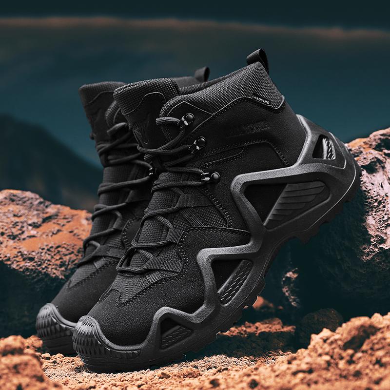 Fashion New large size men's outdoor work boots casual fashion hiking boots outdoor comfortable thick sole non-slip men's boots