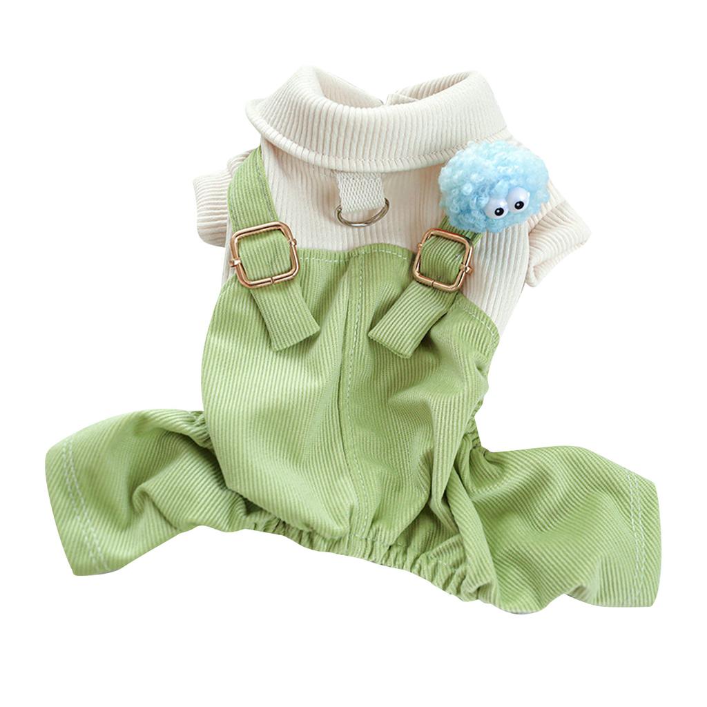 Dog Overalls Keep Warm Free Movement Soft Puppy Jumpsuit Fashionable Small Dog Clothing with Buckle