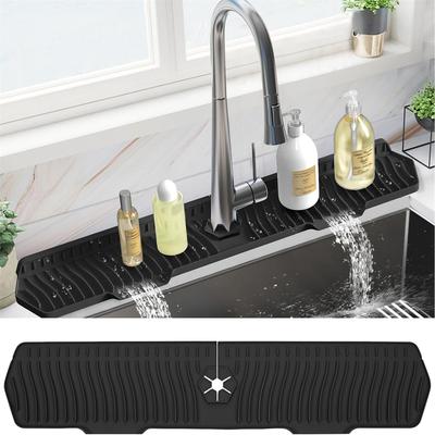 Kitchen Sink Splash Guard Silicone Draining Mat for Sink Sink Protectors for Kitchen Sink Mat Splash Guard Kitchen