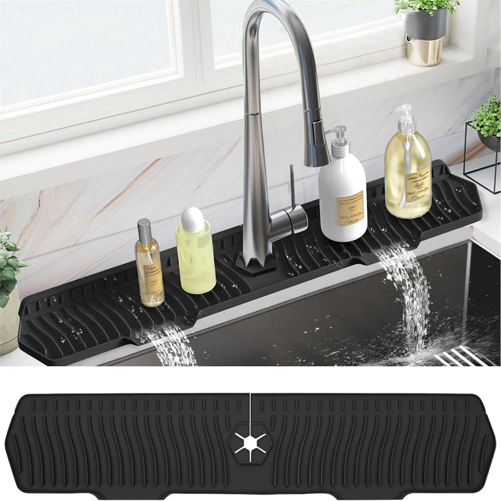 Kitchen Sink Splash Guard Silicone Draining Mat for Sink Sink Protectors for Kitchen Sink Mat Splash Guard Kitchen