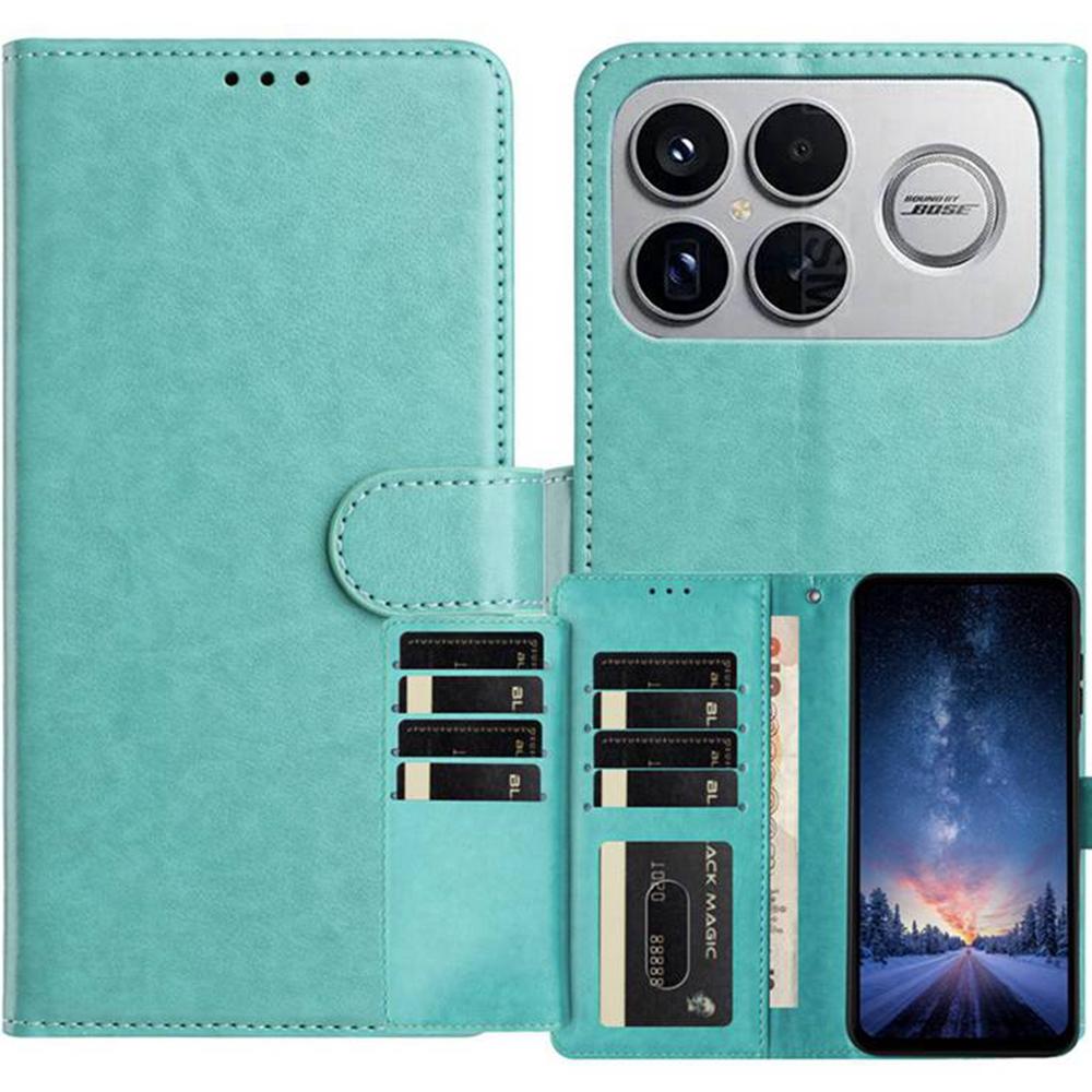 For Xiaomi Redmi K90 5G Wallet Phone Case Stand PU Leather Folio Flip Cover with 8 Card Slot