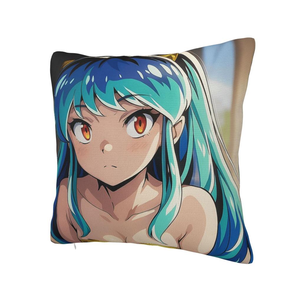 Pillow Cover Urusei Yatsura Anime Pattern Cushion Cover Funny Pillow Case For Chair Sofa Home Decoration Pillowcases