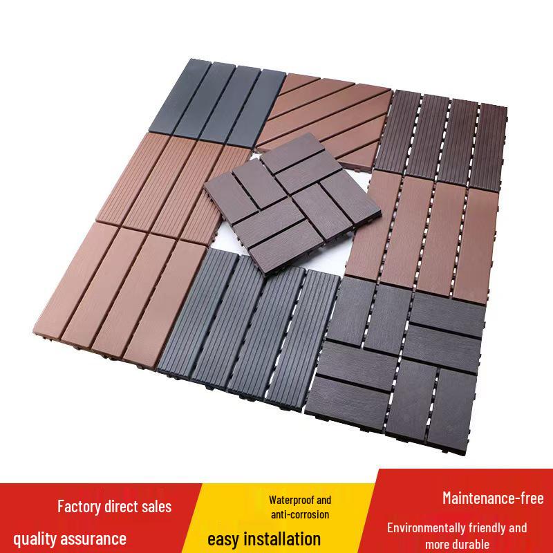 Eco-Friendly Outdoor Imitation Wood Flooring: Self-Laying, Weather-Resistant PP Plastic for Garden and Terrace