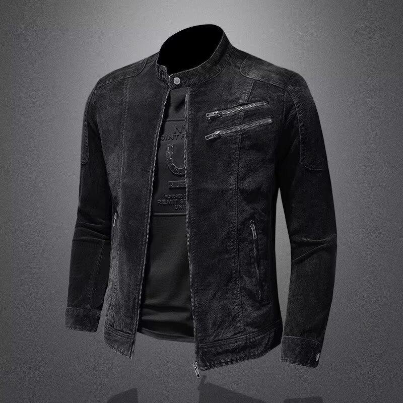 Versatile Trendy Spring Youth Stand Collar Motorcycle Jacket